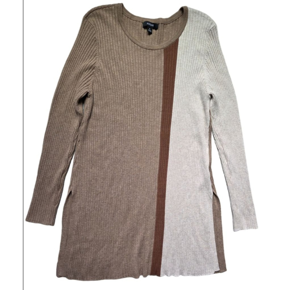 Women's Alfani Sweater Size PL Brown Beige